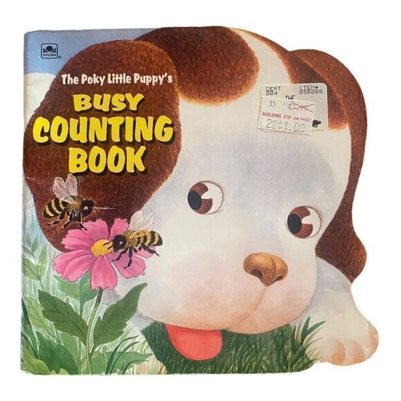 The Poky Little Puppy’s Busy Counting Book A Golden Super Shape Book Vintage - Picture 1 of 3